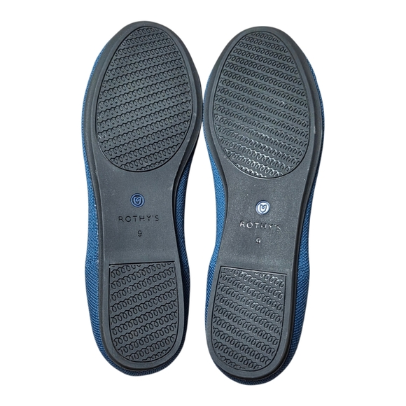 Rothy’s The Flat Polar Blue Knit Ballet Flats Sustainable Blue Size 9 NIB - Picture 11 of 12